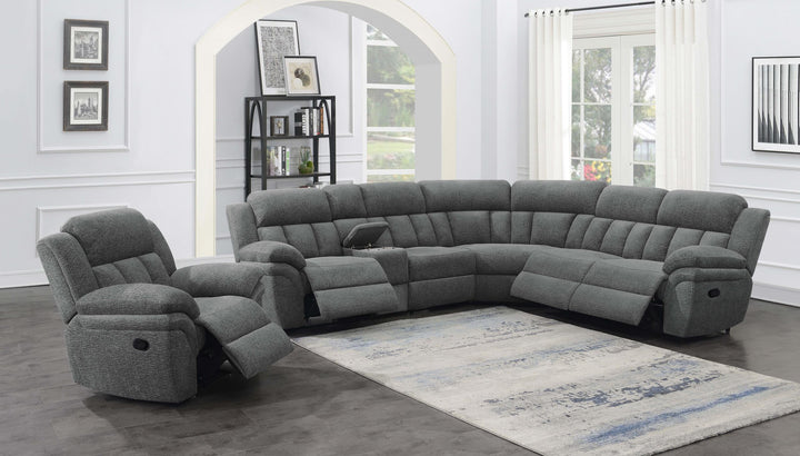 Coaster Furniture 609540 Bahrain 6-piece Modular Reclining Sectional Sofa Charcoal