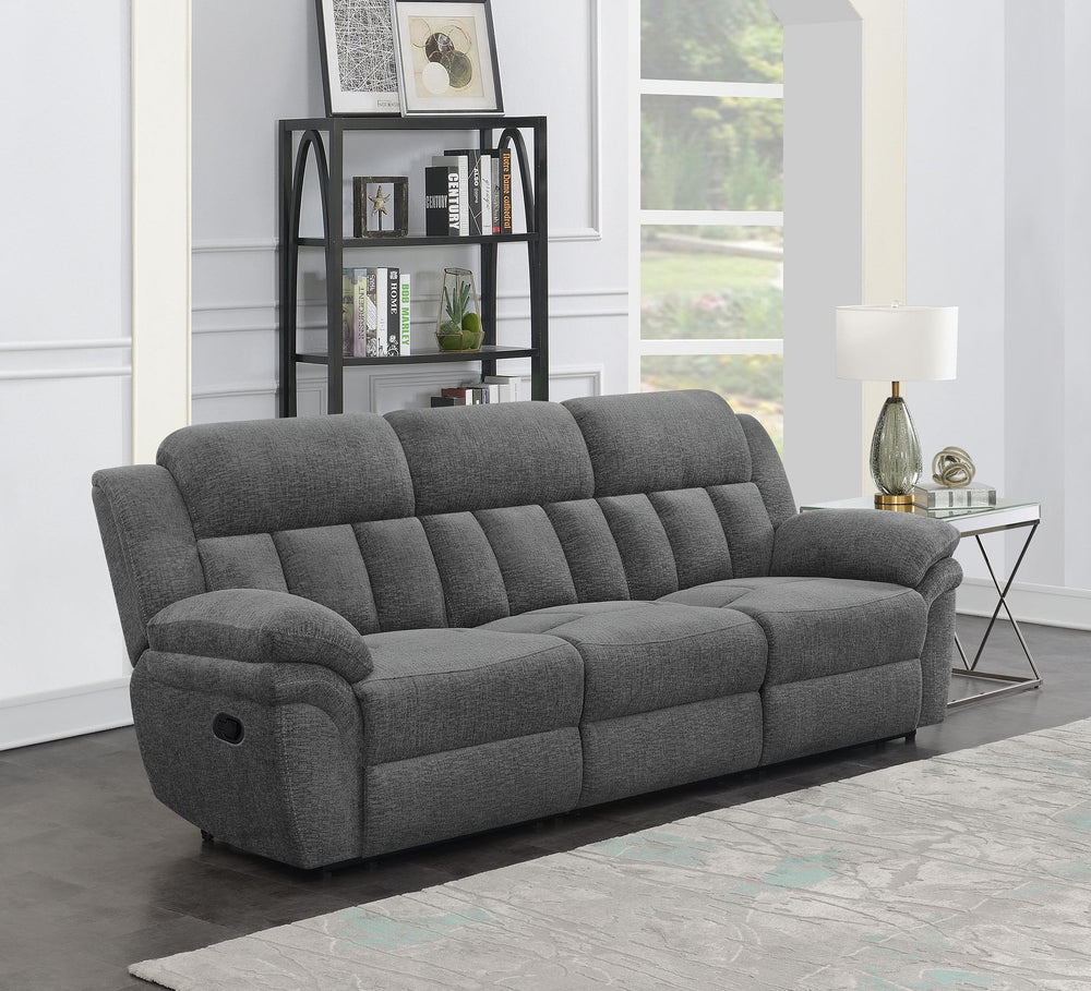 Coaster Furniture 609541 Bahrain Upholstered Motion Sofa Charcoal