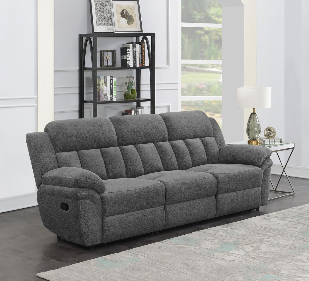 Coaster Furniture 609541 Bahrain Upholstered Motion Sofa Charcoal