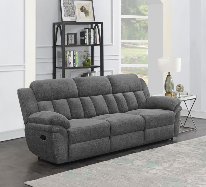 Coaster Furniture 609541 Bahrain Upholstered Motion Sofa Charcoal