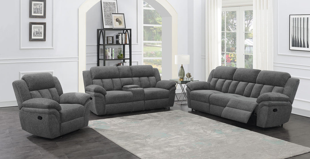 Coaster Furniture 609541 Bahrain Upholstered Motion Sofa Charcoal