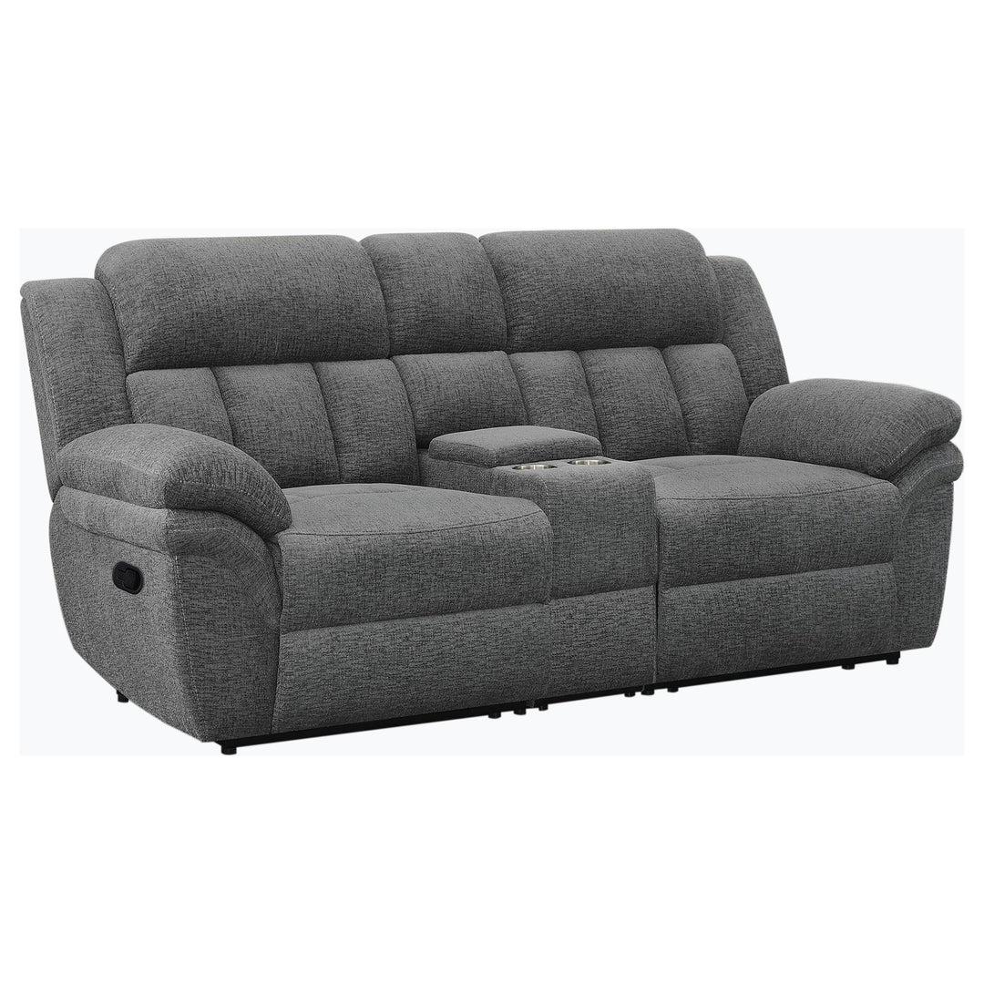 Coaster Furniture 609542 Bahrain Upholstered Motion Loveseat Charcoal