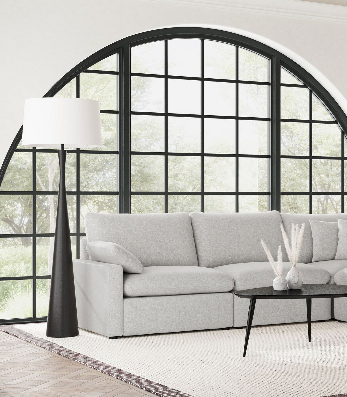 Collins - Modular Power Reclining Sectional Power Armless Chair - Gray