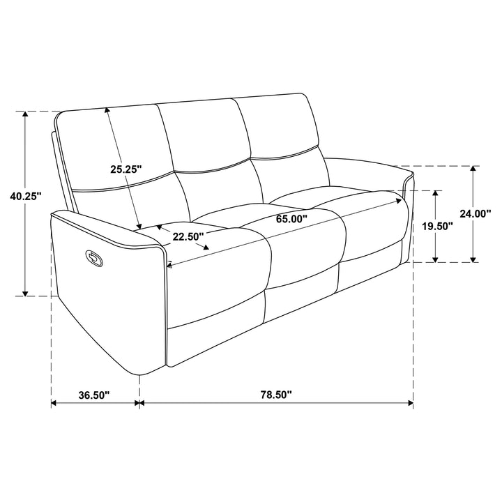 Navarro - Chenille Upholstered Reclining Sofa - Dark Brown