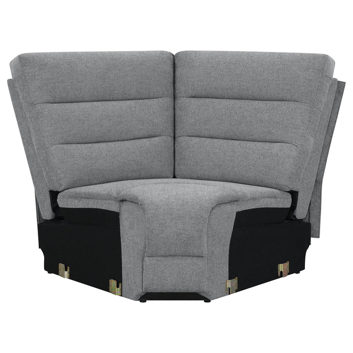 Coaster Furniture 609620 David Upholstered Reclining Sectional Sofa Smoke