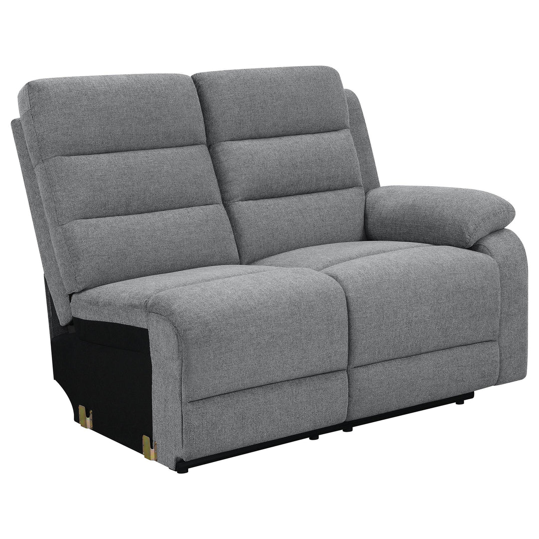 Coaster Furniture 609620 David Upholstered Reclining Sectional Sofa Smoke