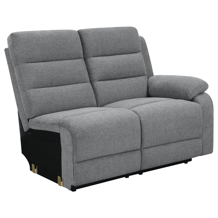 Coaster Furniture 609620 David Upholstered Reclining Sectional Sofa Smoke
