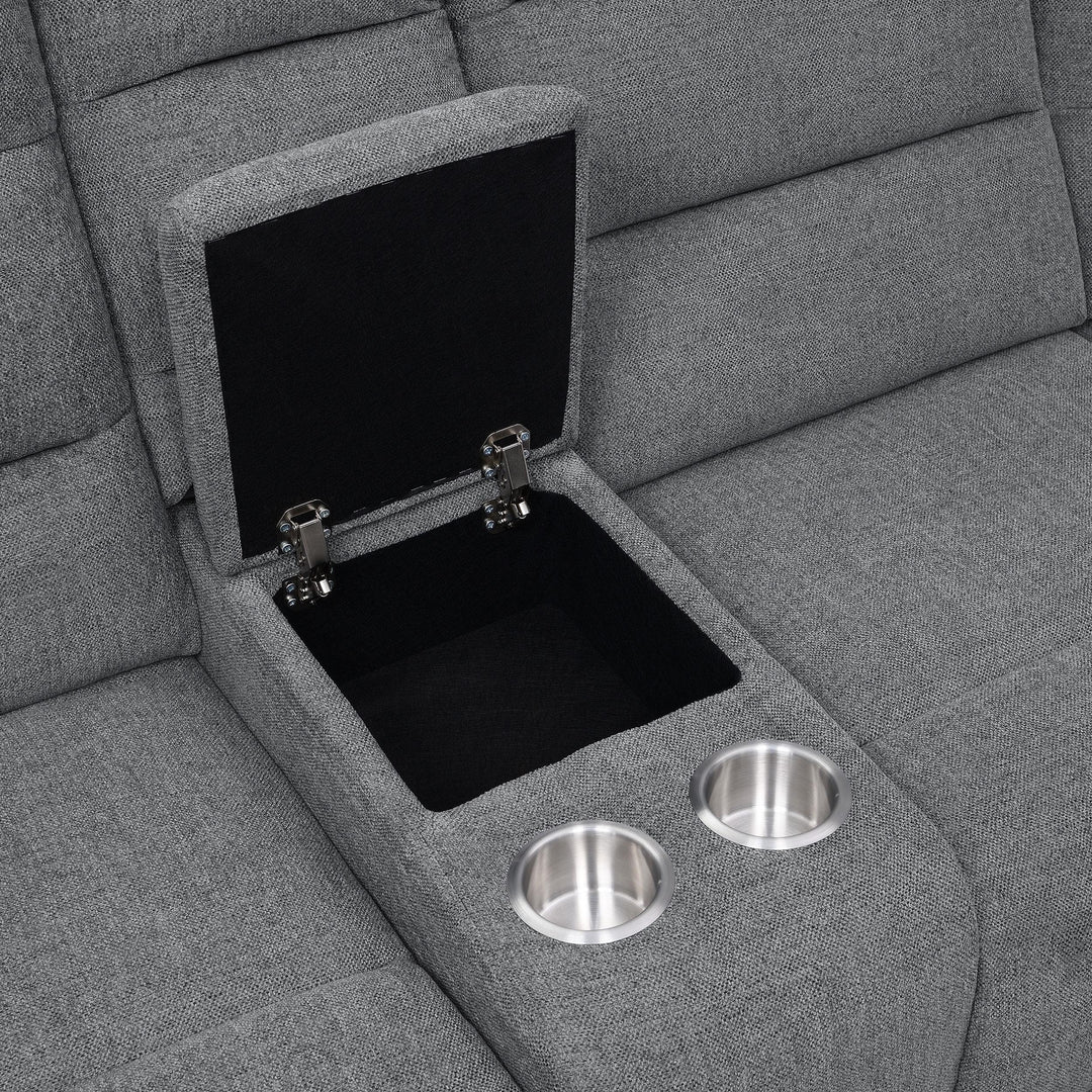 Coaster Furniture 609620 David Upholstered Reclining Sectional Sofa Smoke