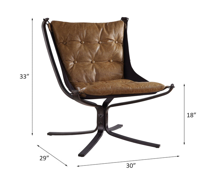 Carney - Accent Chair - Coffee Top Grain Leather
