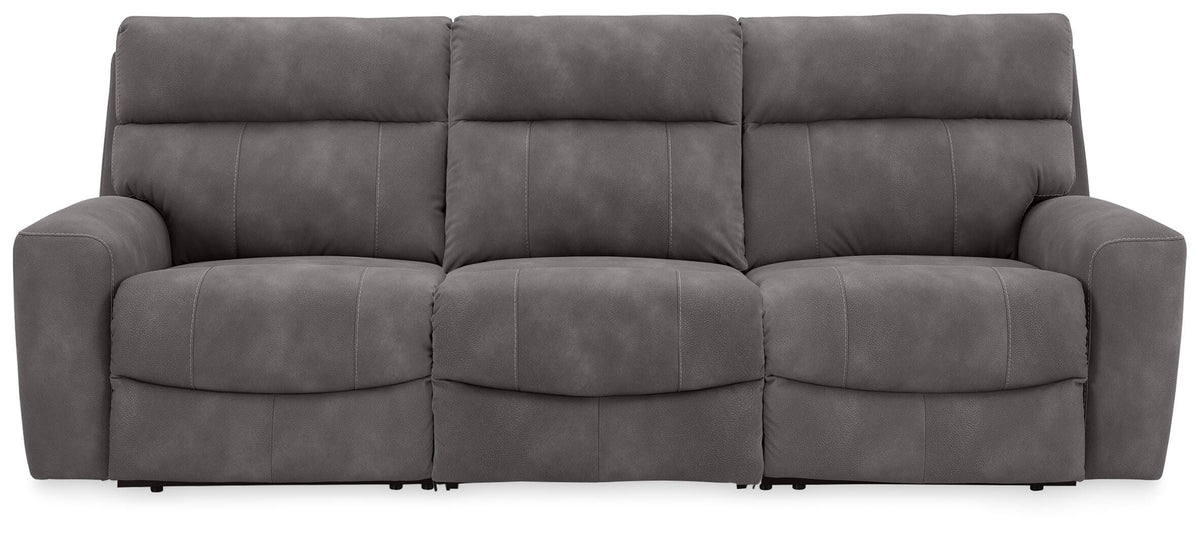 Next-Gen Durapella 3-Piece Power Reclining Sectional - Slate (1)