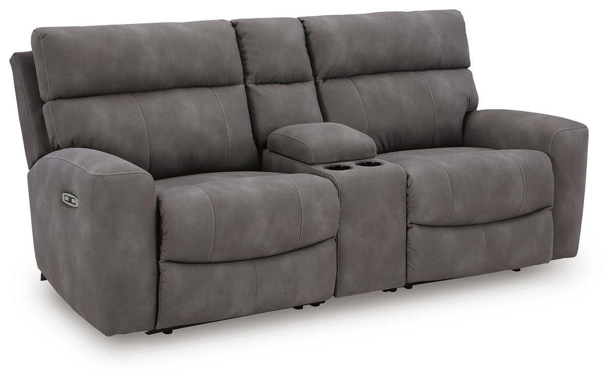 Next-Gen Durapella 3-Piece Power Reclining Sectional Loveseat with Console - Slate (1)