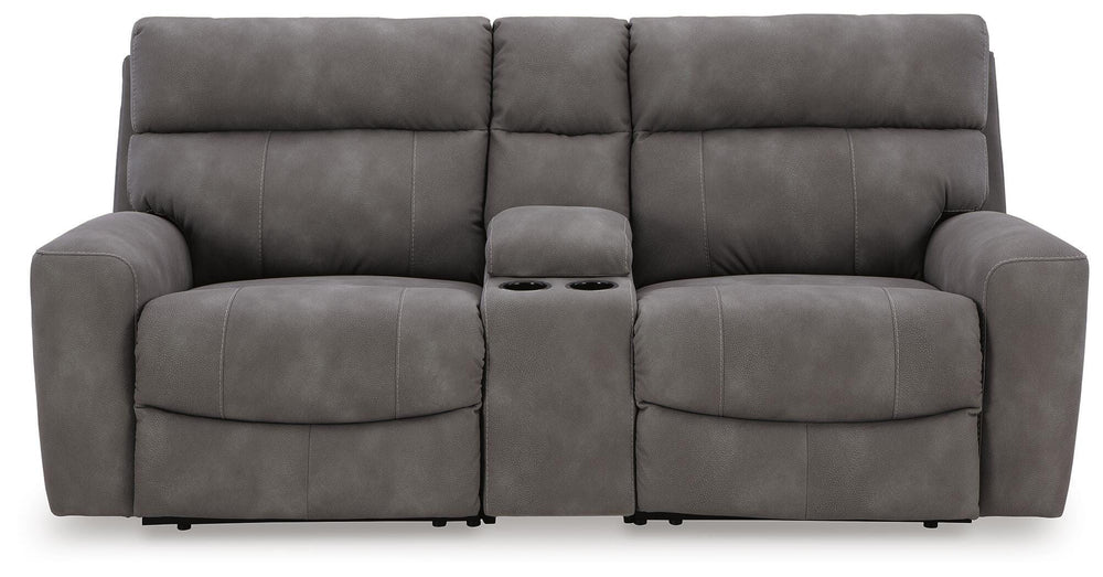 Next-Gen Durapella 3-Piece Power Reclining Sectional Loveseat with Console - Slate (3)