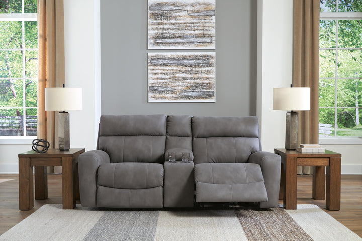 Next-Gen Durapella 3-Piece Power Reclining Sectional Loveseat with Console - Slate (4)