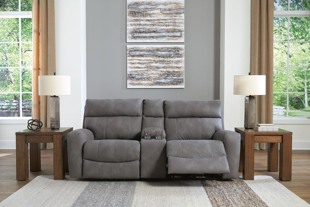 Next-Gen Durapella 3-Piece Power Reclining Sectional Loveseat with Console - Slate (4)