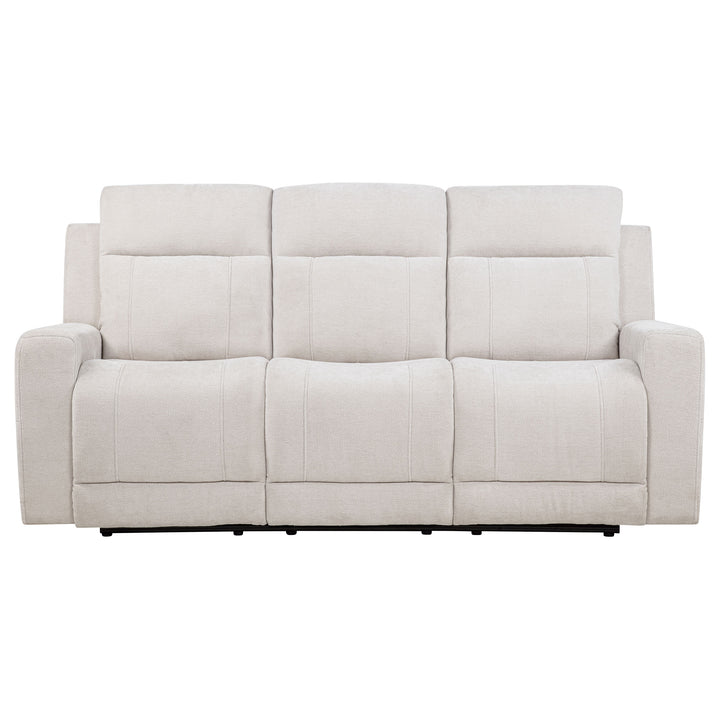 Kennett - Chenille Upholstered Power Reclining Sofa - Ivory
