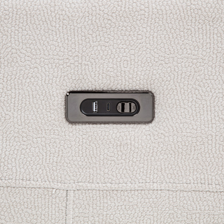 Kennett - Chenille Upholstered Power Reclining Sofa - Ivory