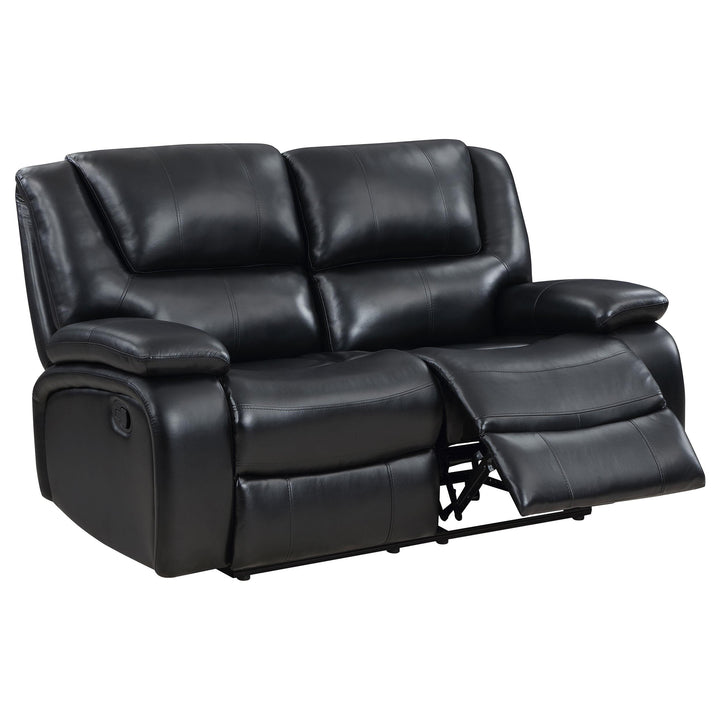 Coaster Furniture 610244-S2 Camila 2-piece Upholstered Motion Reclining Sofa Set Black