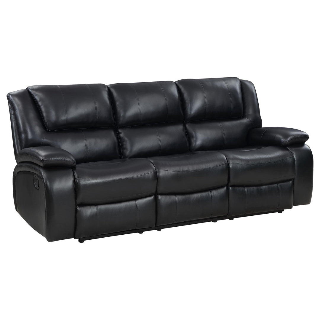 Coaster Furniture 610244 Camila Upholstered Motion Reclining Sofa Black