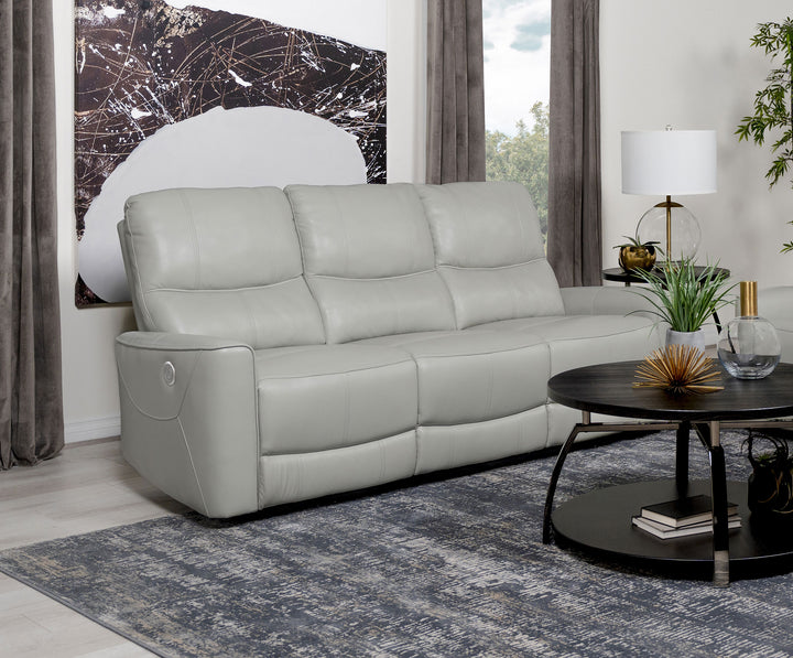Greenfield - Upholstered Power Reclining Sofa - Ivory