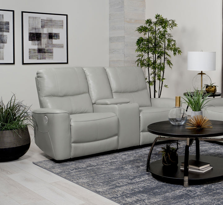 Greenfield - Upholstered Power Reclining Loveseat - Ivory