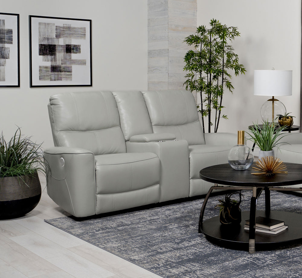 Greenfield - Upholstered Power Reclining Loveseat - Ivory