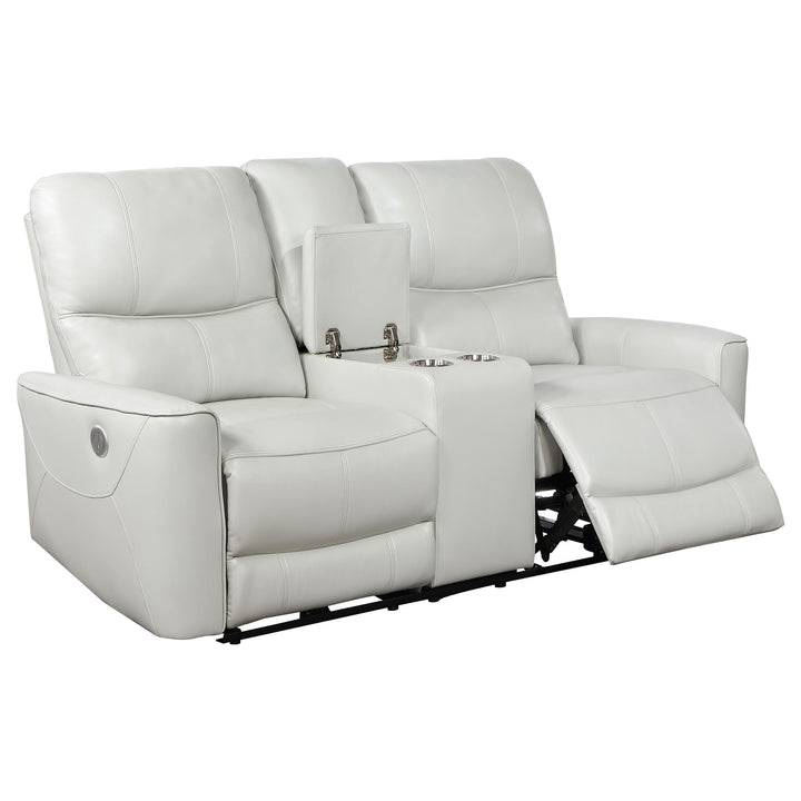 Greenfield - Upholstered Power Reclining Loveseat - Ivory