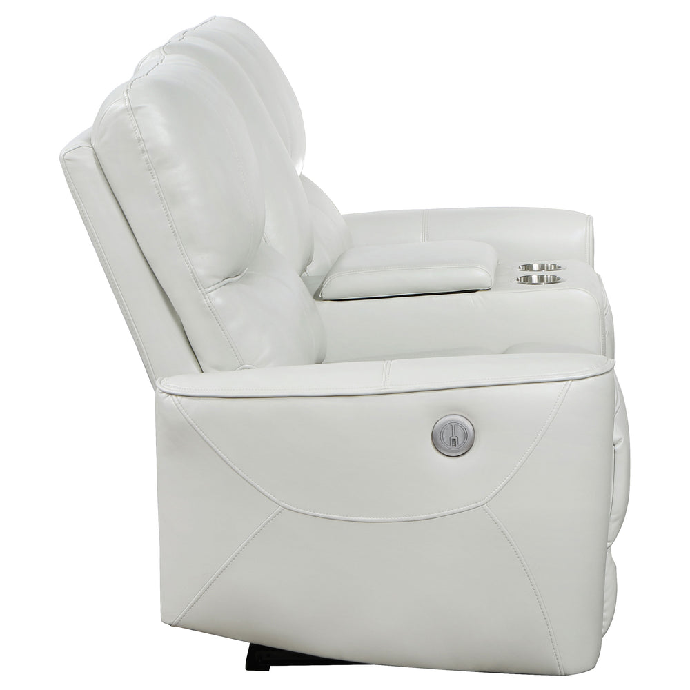 Greenfield - Upholstered Power Reclining Loveseat - Ivory