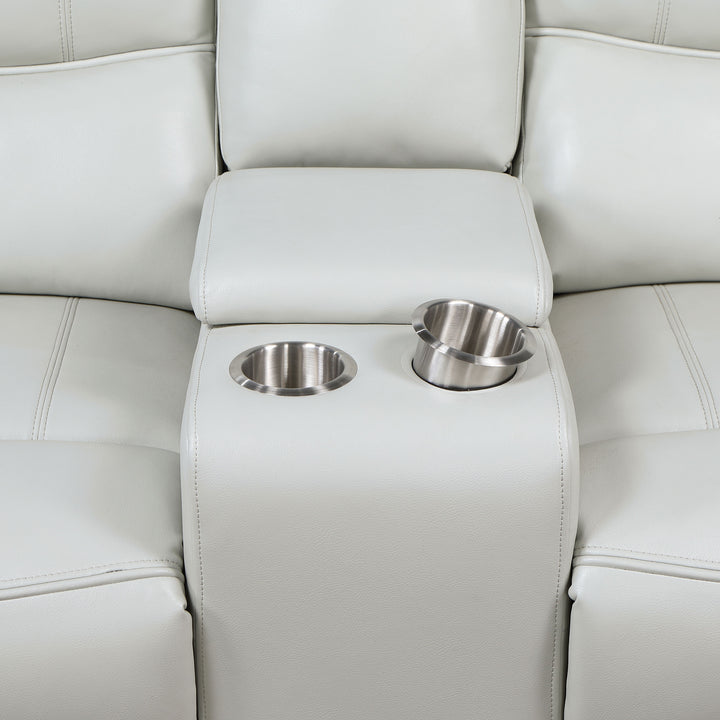Greenfield - Upholstered Power Reclining Loveseat - Ivory
