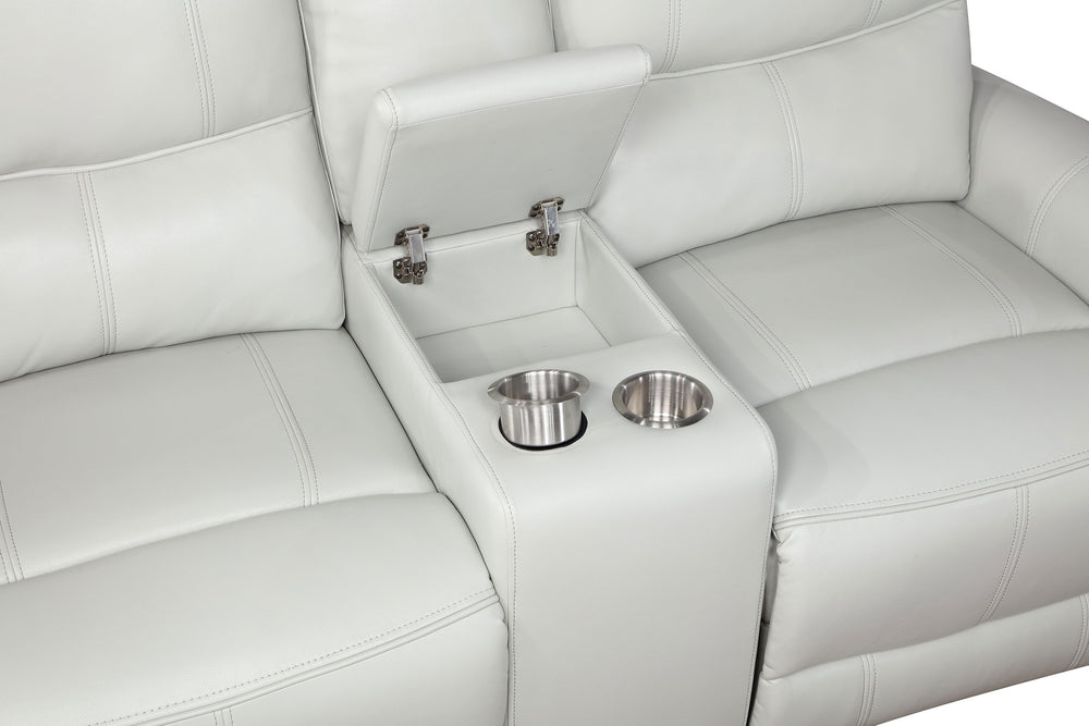 Greenfield - Upholstered Power Reclining Loveseat - Ivory