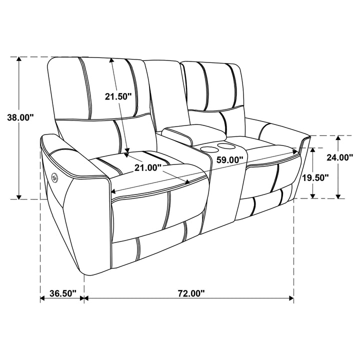 Greenfield - Upholstered Power Reclining Loveseat - Ivory