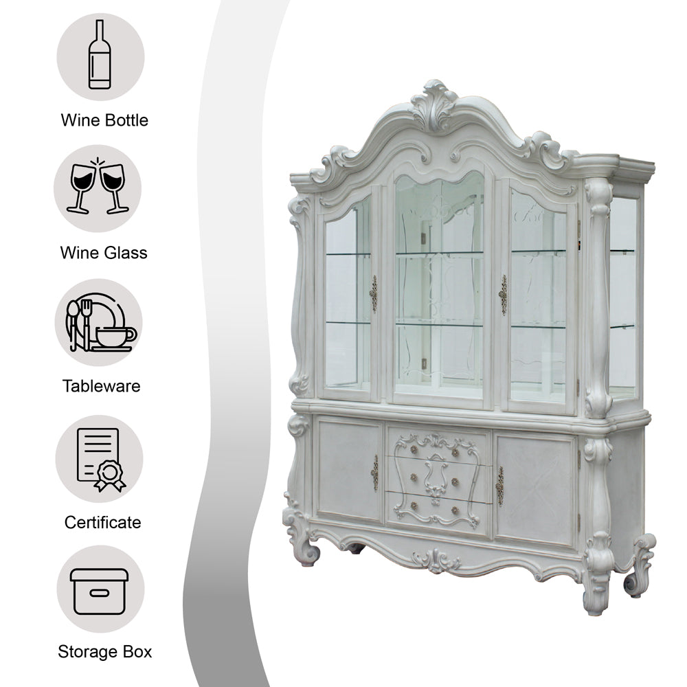 Versailles Buffet & Hutch in Bone White - features