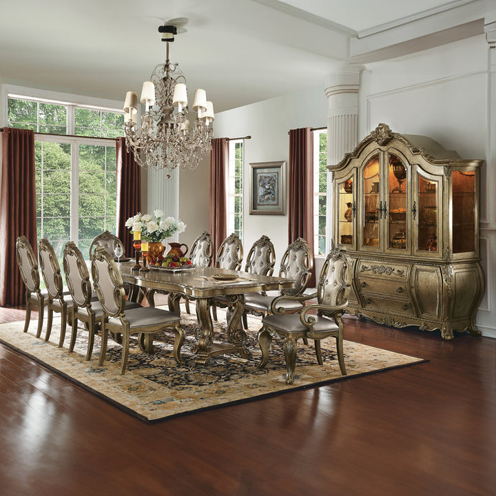 Ragenardus Side Chair (Set-2) in Vintage Synthetic Leather &amp; Vintage Oak Finish - lifestyle