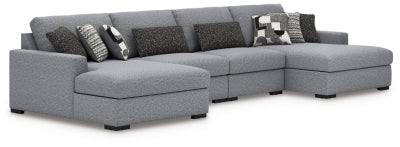 Bealton 4-Piece Sectional with Double Chaise - Gray - Gray