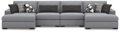 Bealton 4-Piece Sectional with Double Chaise - Gray