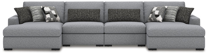 Ashley Furniture Bealton Next-Gen Nuvella® Performance Fabric 4-Piece U-Shaped Sectional with Double Chaise (2)