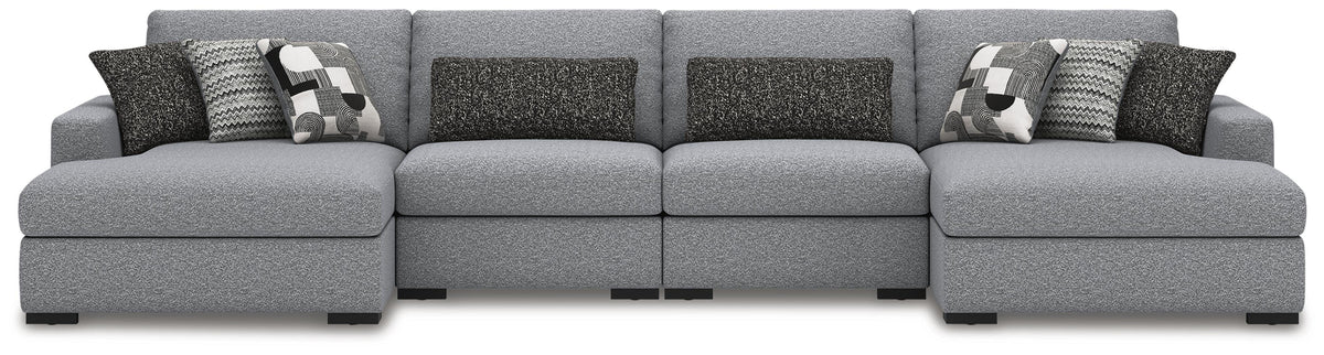 Ashley Furniture Bealton Next-Gen Nuvella® Performance Fabric 4-Piece U-Shaped Sectional with Double Chaise (2)
