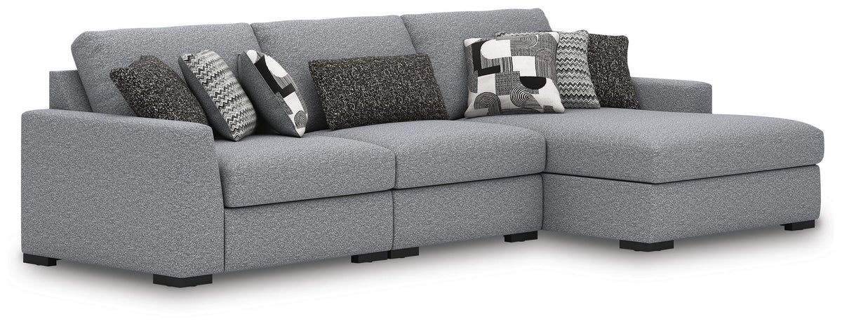 Bealton 3-Piece Sectional with Chaise - Salt and Pepper (1)