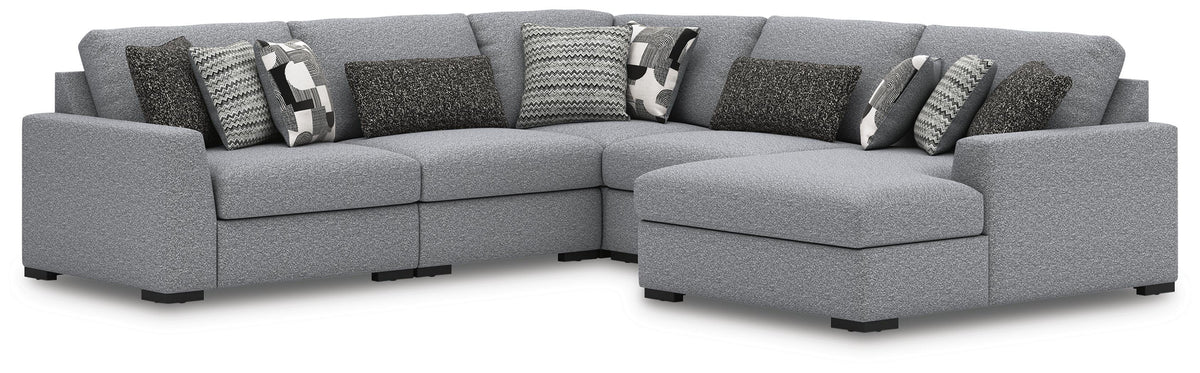 Bealton 5-Piece Sectional with Chaise - Salt and Pepper (1)