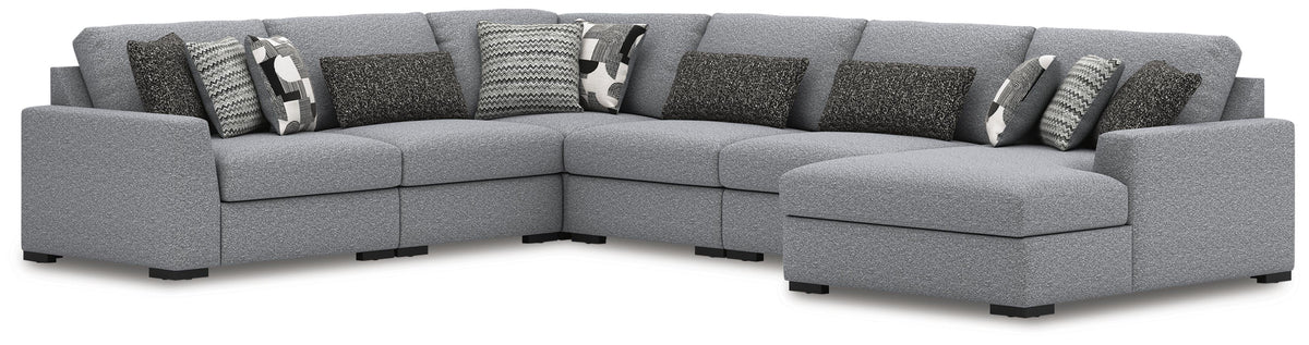 Bealton 6-Piece Sectional with Chaise - Salt and Pepper (1)