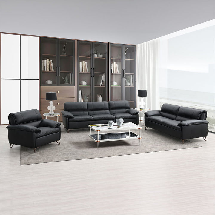 Eilene - Sofa - Black Top Grain Leather