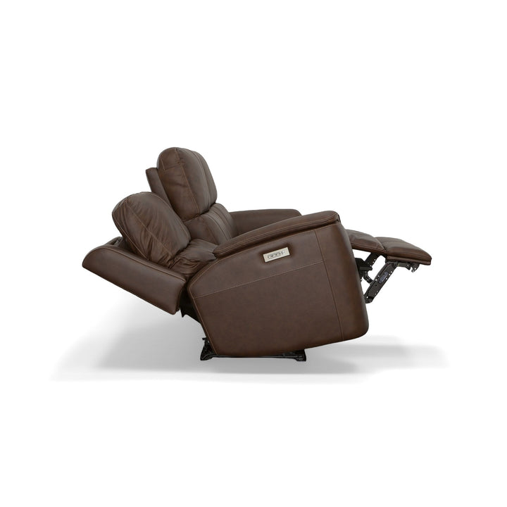 Flexsteel 1041-62PH-94671 Henry  Power Reclining Sofa With Power Headrests & Lumbar  Burnt Umber