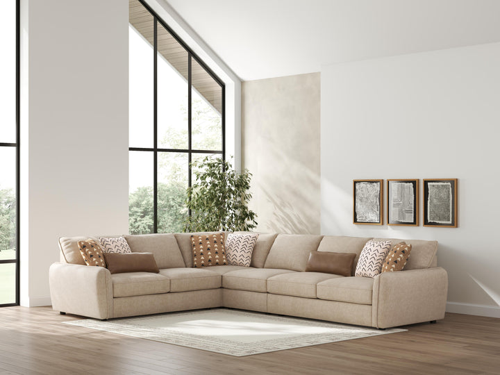 Seyler 4-Piece Sectional - Beige (2)