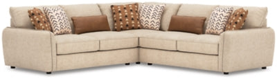 Seyler 3-Piece Sectional - Beige - Beige