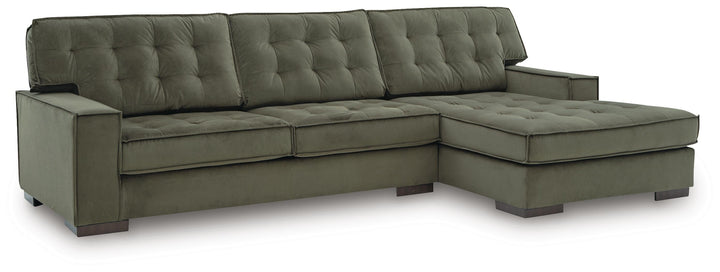 Caspian-Town 2-Piece Sectional with Chaise - Olive (1)