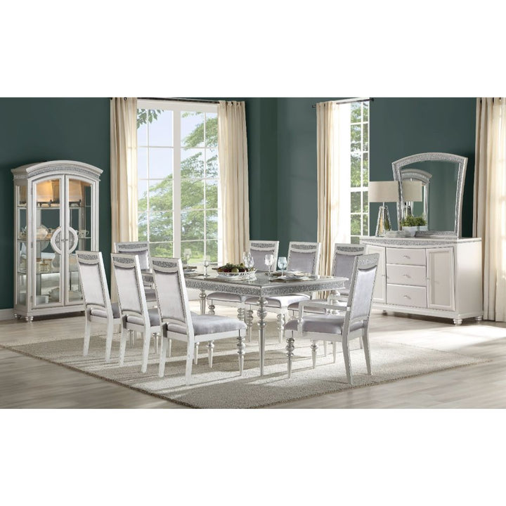 Maverick Dining Table in Platinum