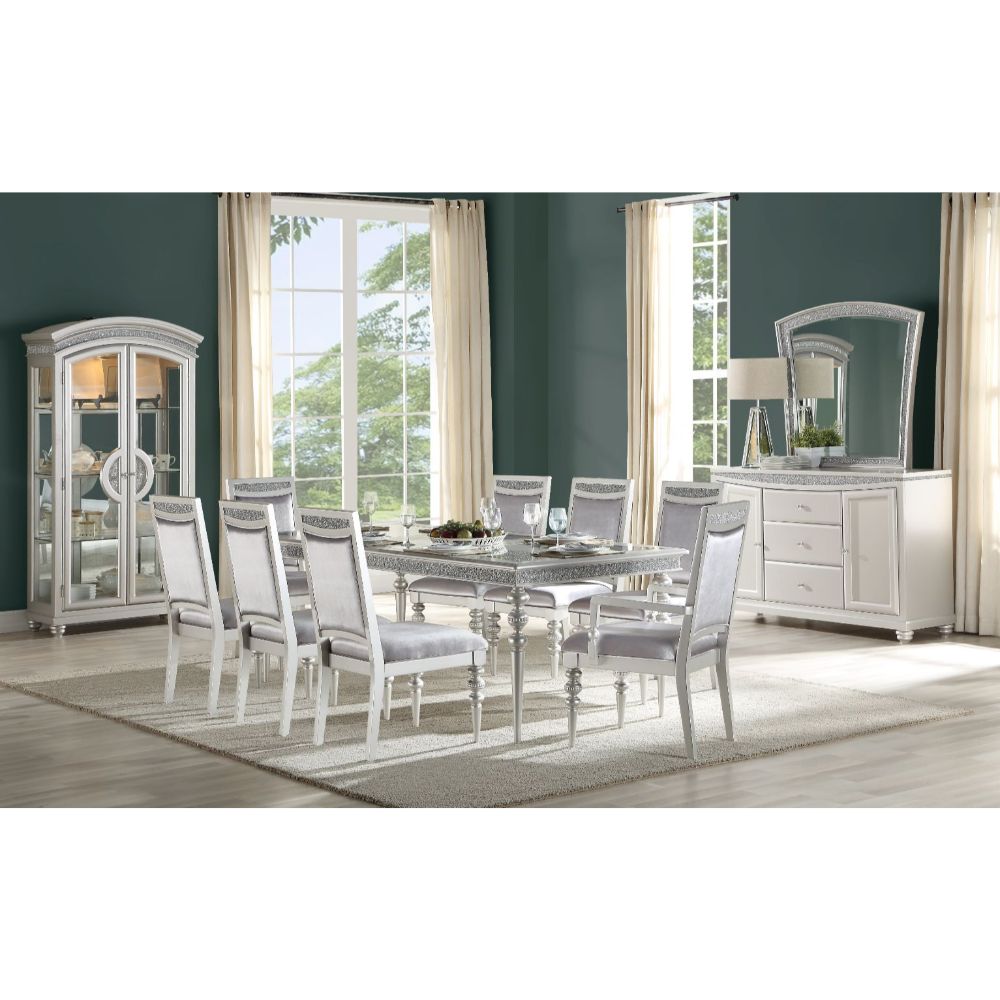 Maverick Dining Table in Platinum