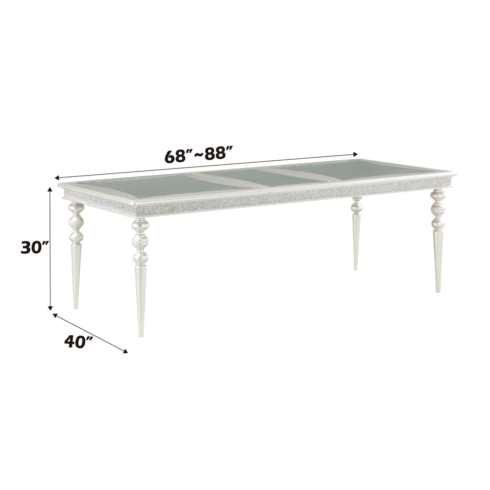 Maverick Dining Table in Platinum - dimensions