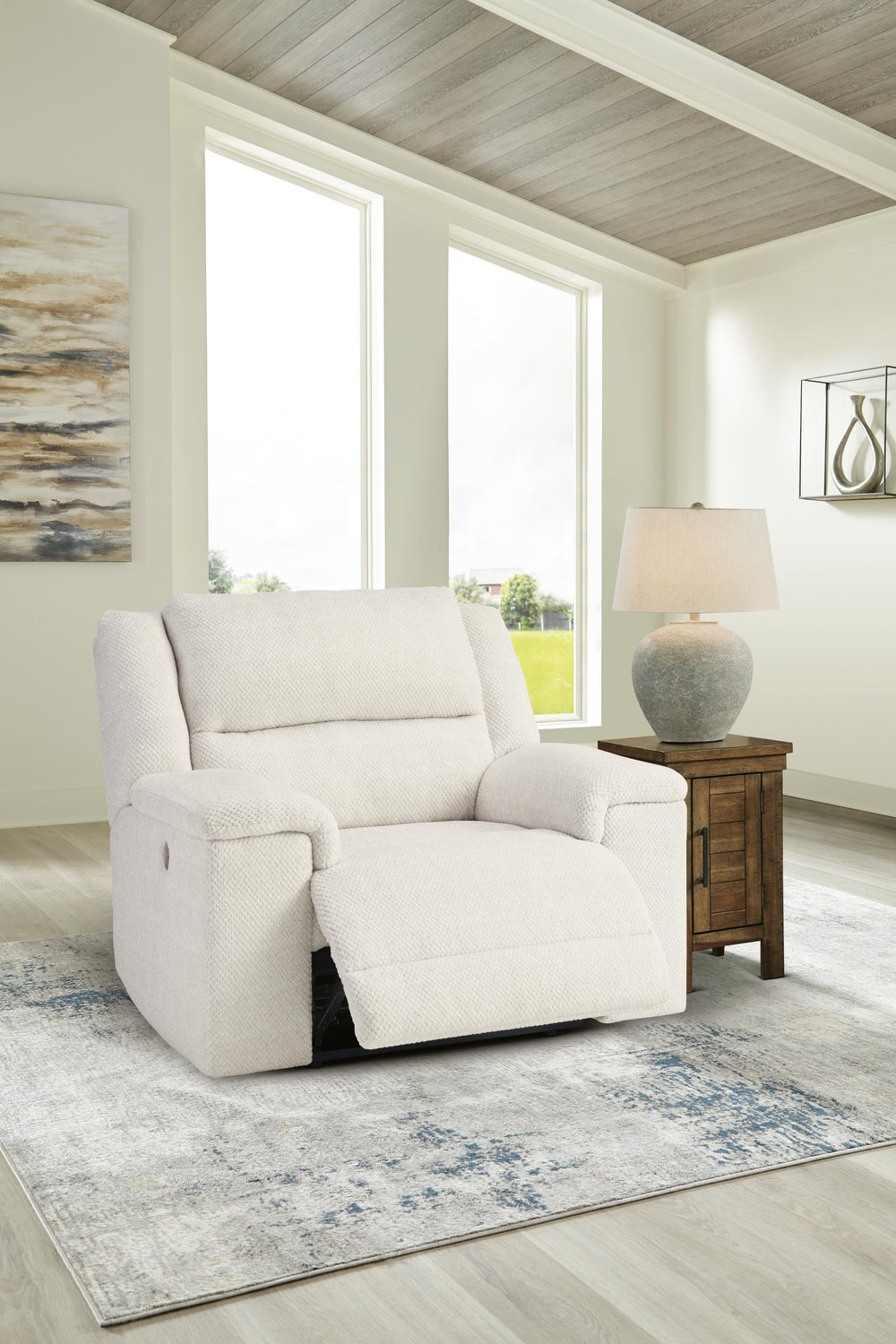 Keensburg Oversized Power Recliner - White (7)