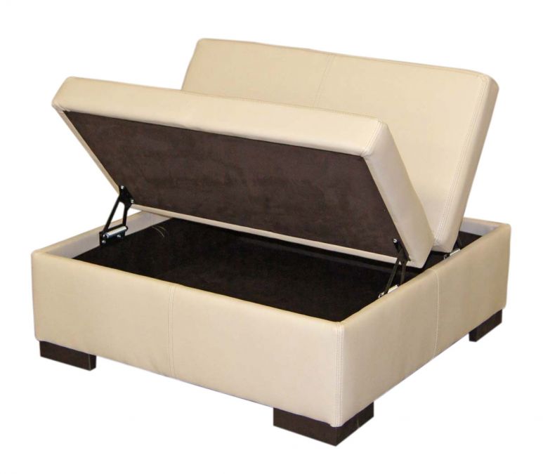 Jonathan Louis Donavan Leather Double Storage Ottoman