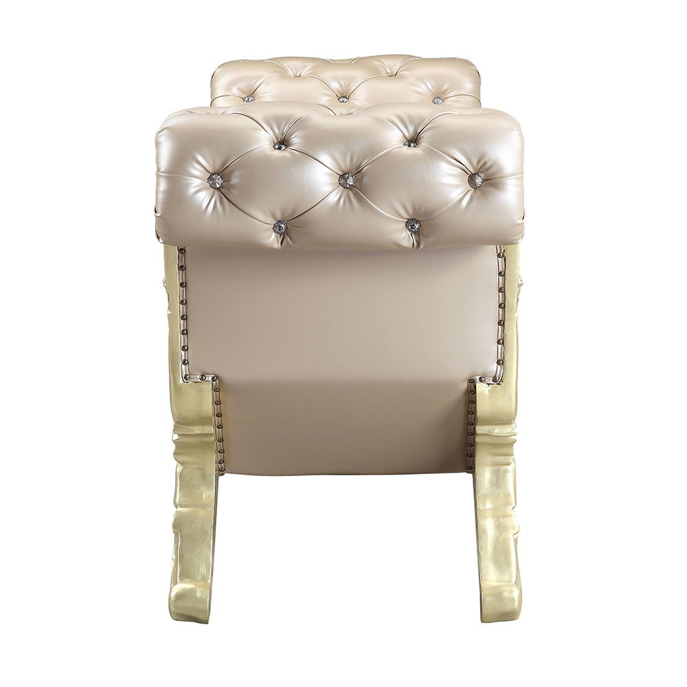 vatican-bench-synthetic-leather-light-gold-champagne-silver